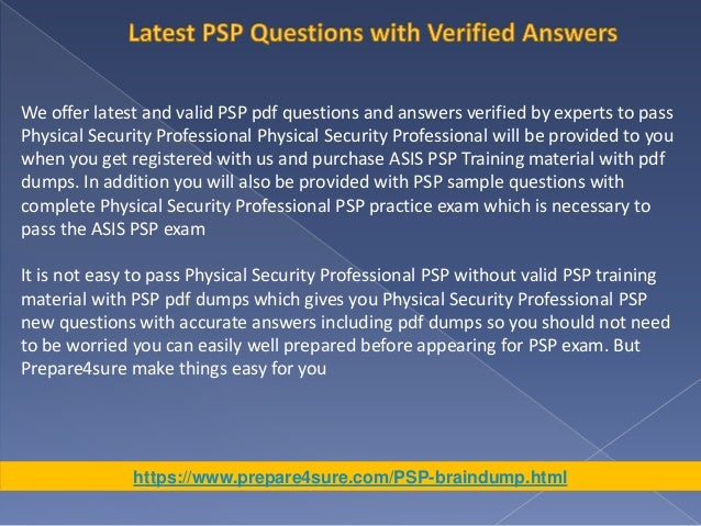 PSP Exam