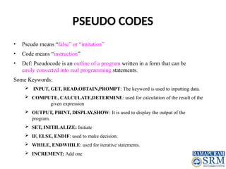 Pseudo Code Form psp-all-unit-lecture-content- all syllabus | PPTX