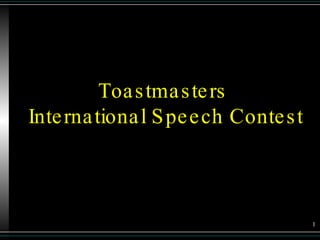 Toastmasters  International Speech Contest 