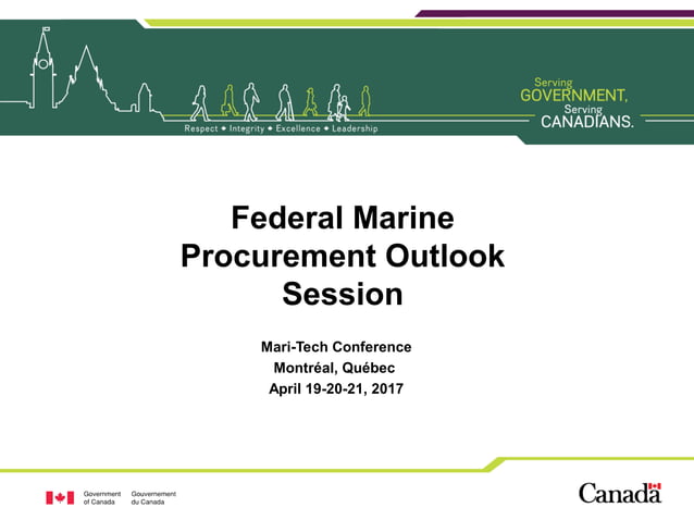 Public Services & Procurement Canada MariTech 2017 Presentation PPT