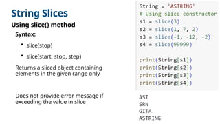 PSP Lecture 11_12 String and List as Array.pptx