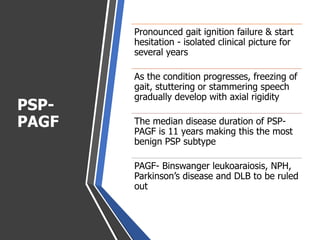 Psp Subtypes Progressive supranuclear palsy and multiple system atrophy | PPTX