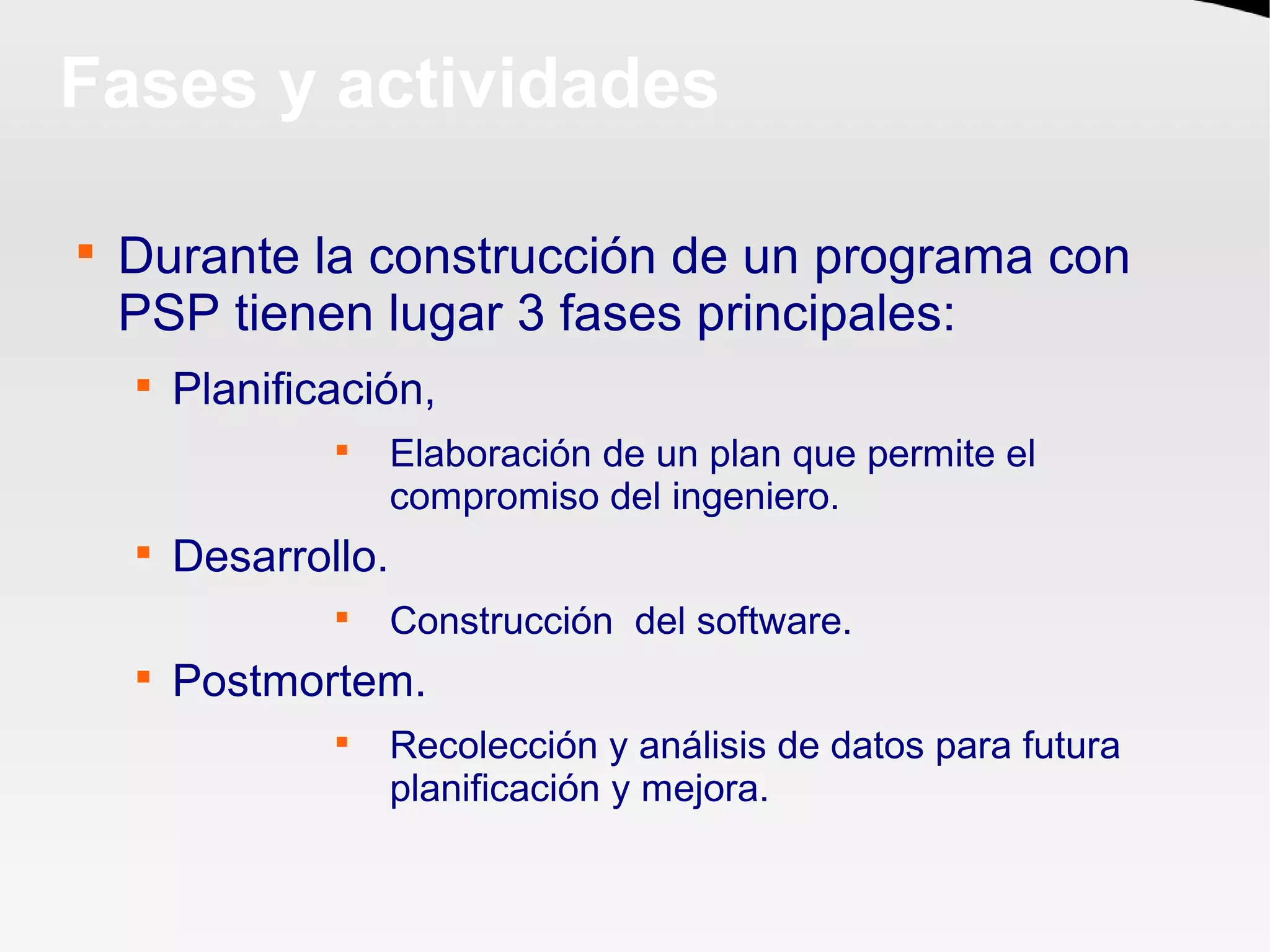 Introduccion a Personal Software Process