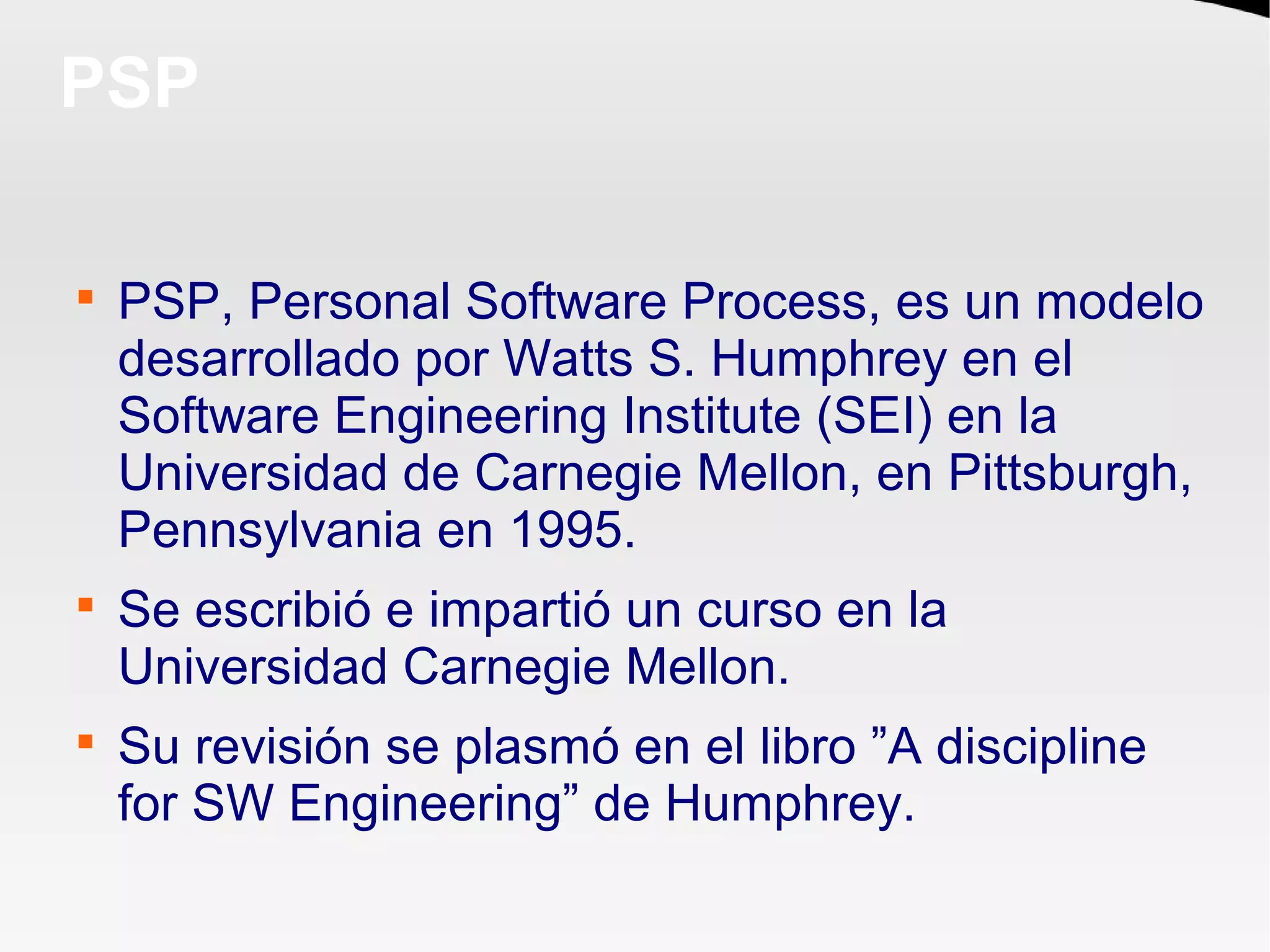 Introduccion a Personal Software Process