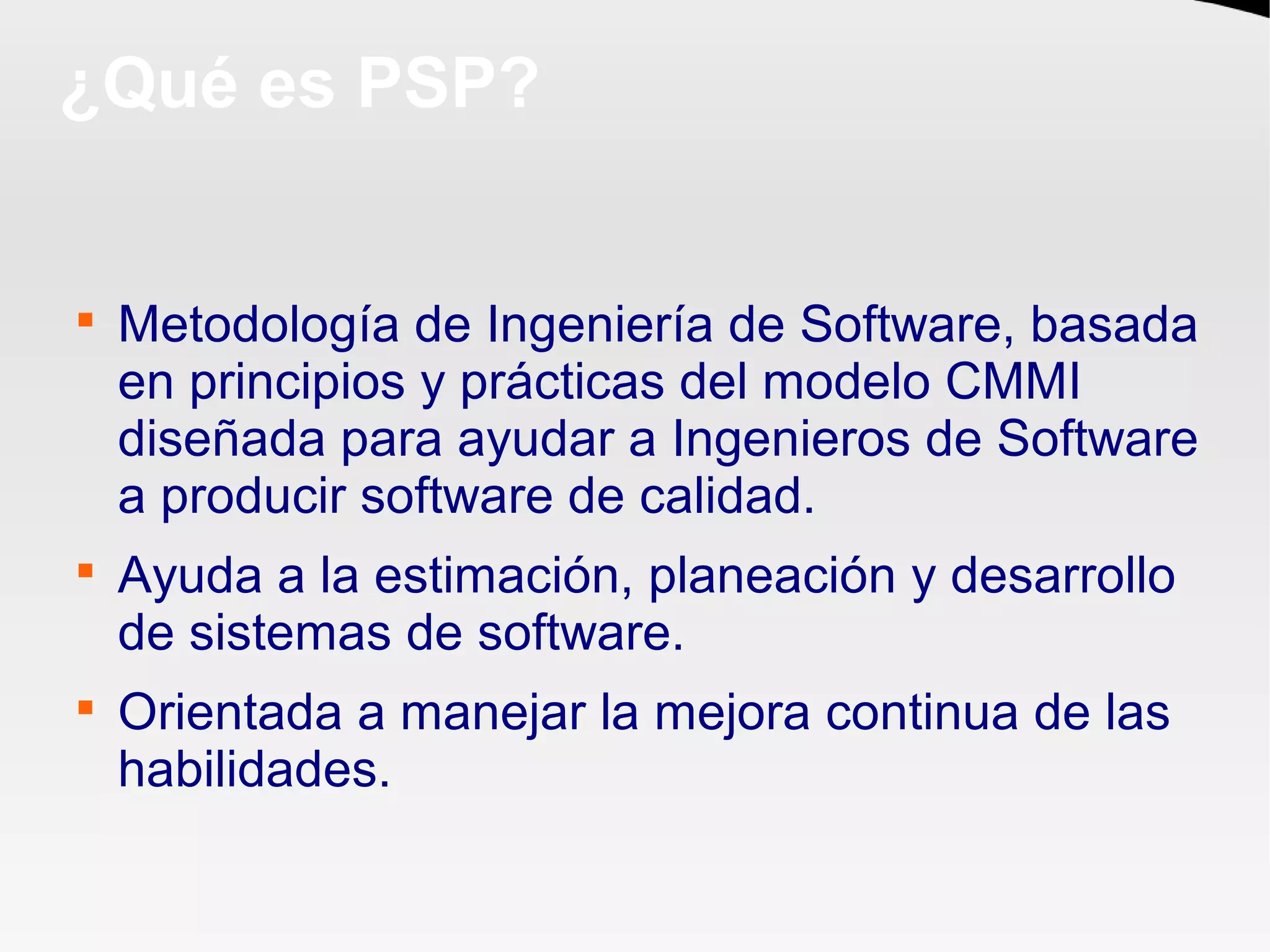 Introduccion a Personal Software Process