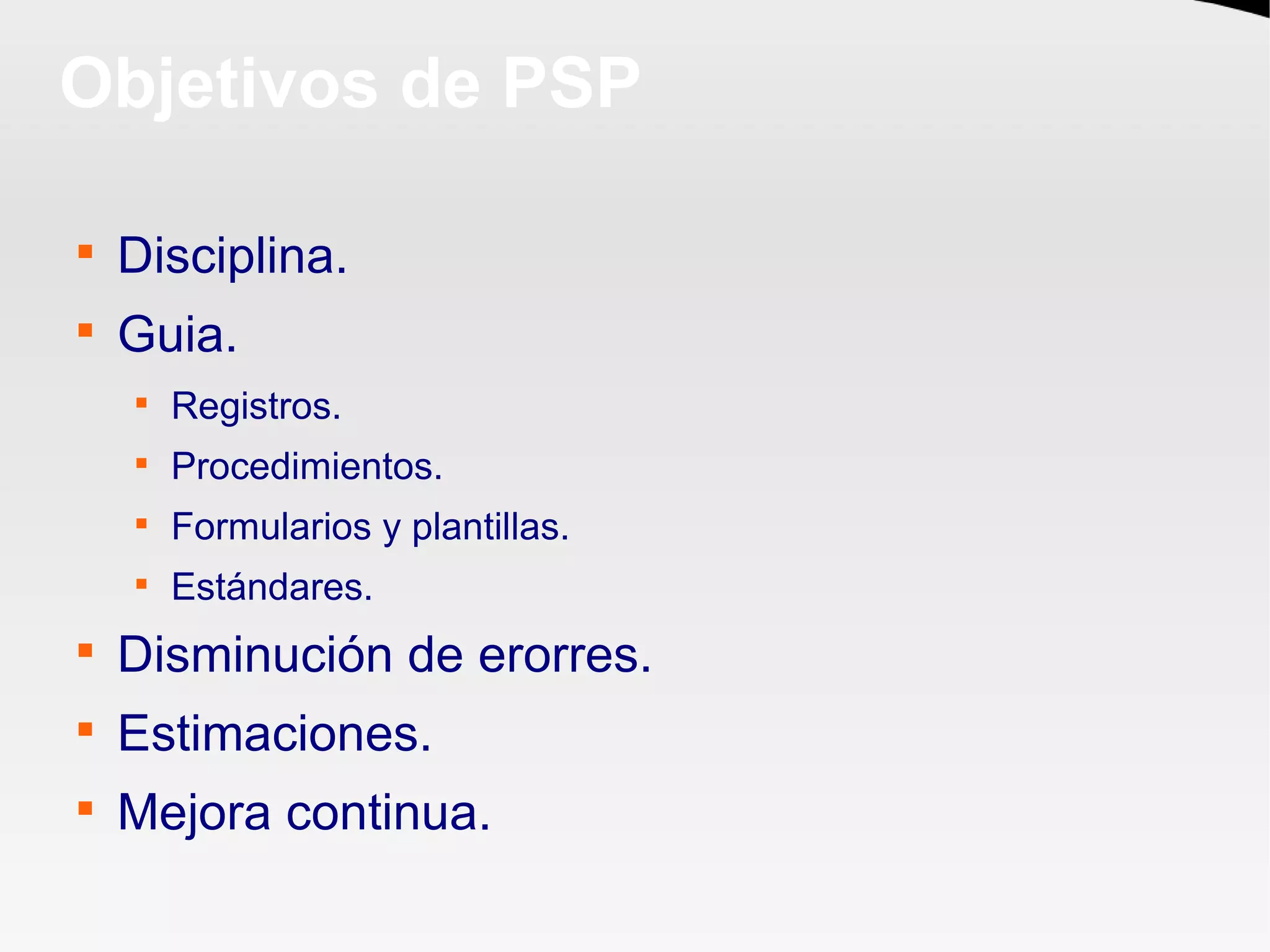 Introduccion a Personal Software Process