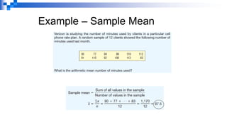 Example – Sample Mean
 