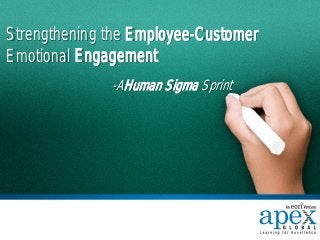 © 2012 ECC International 
Strengthening the Employee-Customer Emotional Engagement 
-AHuman Sigma Sprint  