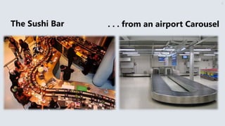 The Sushi Bar
9
. . . from an airport Carousel
 