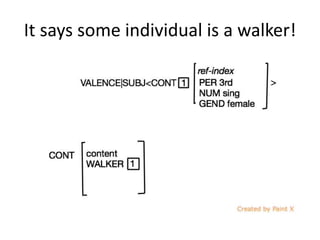It says some individual is a walker!
 