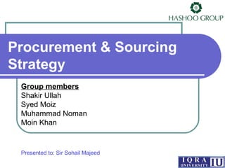 procurement and sourcing strategy | PPT