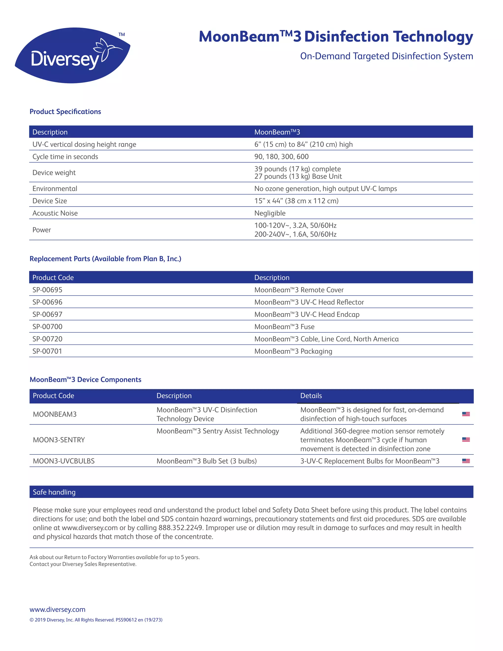 Diversey Moonbeam UV Disinfection PDF