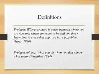 Ps session 1 introduction to problem solving | PPTX