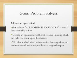 Good Think Is Solvable Ps session 1 introduction to problem solving | PPTX