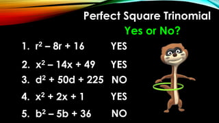 Factoring Perfect Square Trinomial | PPTX