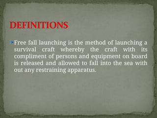 Free Fall Launching Procedure.pdf PST.ppt anchor drop failure, emergencies | PPT