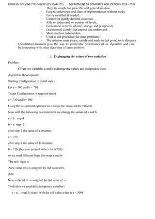 PROBLEM SOLVING TECHNIQUES | DOC