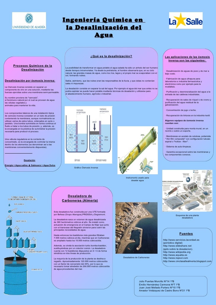 Póster Científico sobre la Desalinización