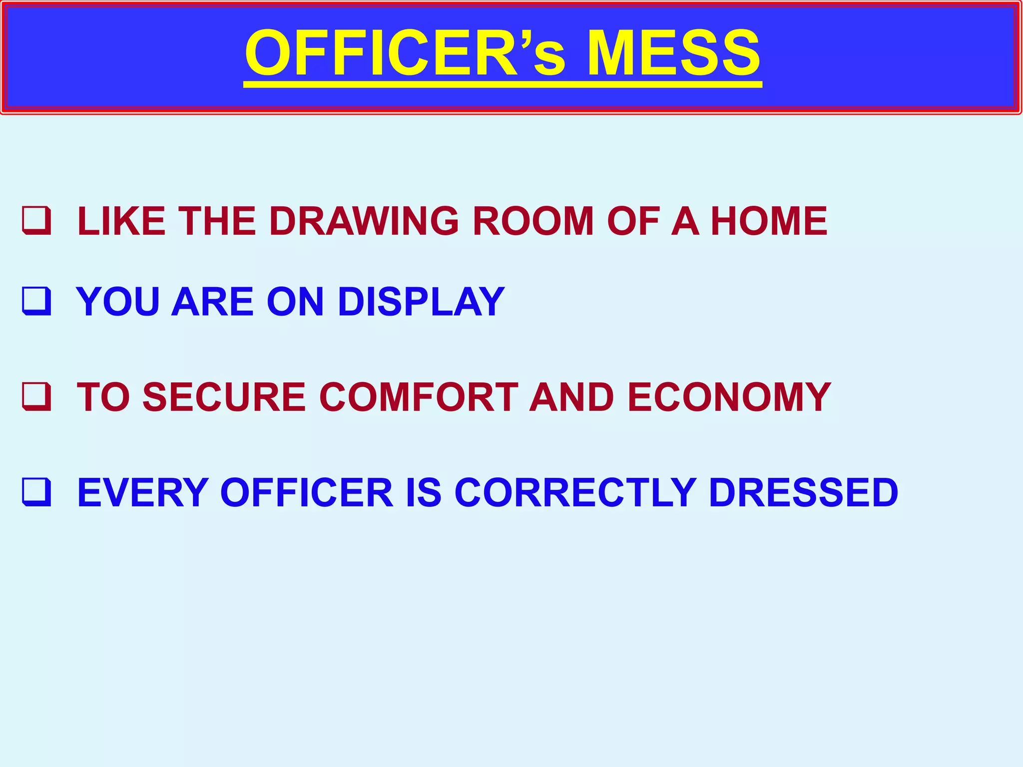 Mess etiquette and Table Manners | PPTX