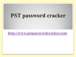 PST password cracker  http://www.pstpasswordcracker.com 