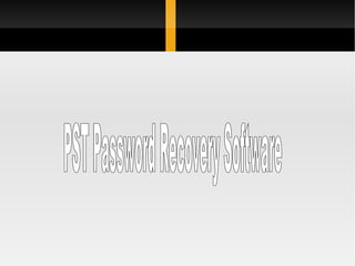 PST Password Recovery Software 