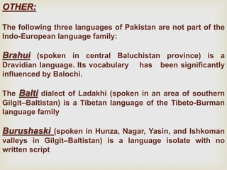 Gilgit Language Script languages of Pakistan | PPTX