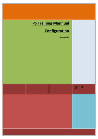 2015
PS Training Mannual
Configuration
Somya De
 