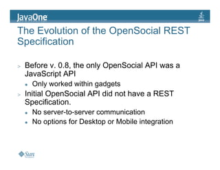 JavaOne: Creating Serverside and Mobile Mashups with the OpenSocial Java client libraries