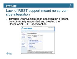 JavaOne: Creating Serverside and Mobile Mashups with the OpenSocial Java client libraries