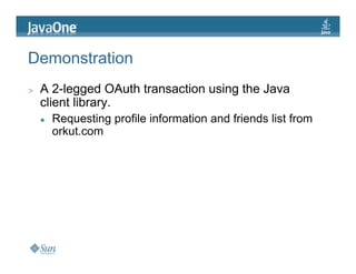 JavaOne: Creating Serverside and Mobile Mashups with the OpenSocial Java client libraries