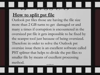 How To Split Outlook PST File | PPT
