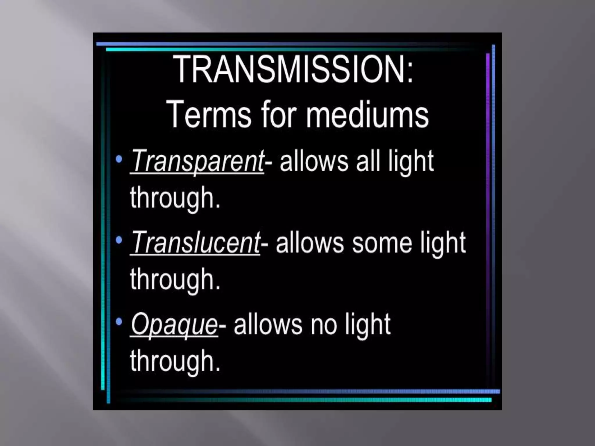 Pstti concept of light