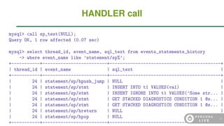 Handler Insert MySQL Performance Schema in Action: the Complete Tutorial | PDF