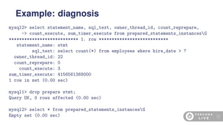 Sql Statement Executed Rows Affected MySQL Performance Schema in Action | PDF
