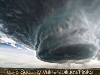 Top 5 Security Vulnerabilities/Risks
 