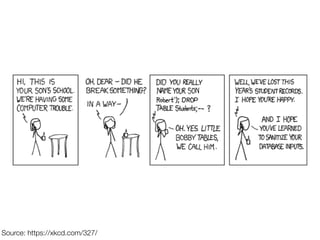 Source: https://xkcd.com/327/
 