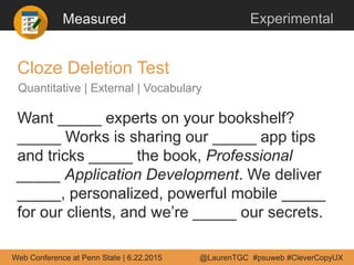 Measured Experimental
Want _____ experts on your bookshelf?
_____ Works is sharing our _____ app tips
and tricks _____ the...
