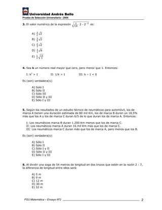 Psu unab-2004-matematica-02-ensayo