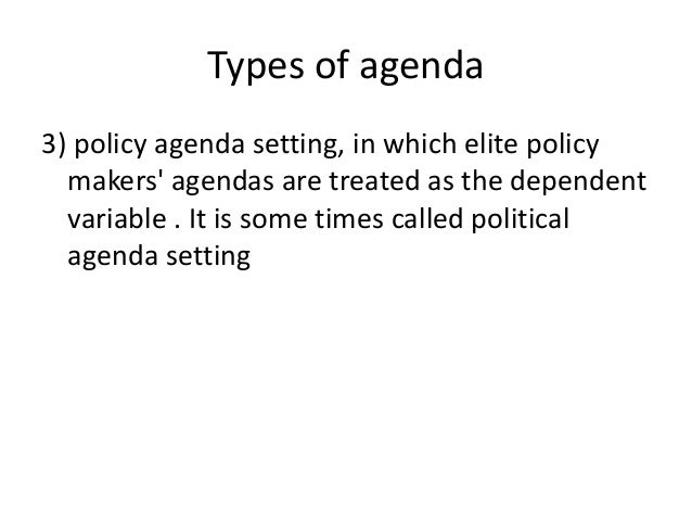 agenda setting definition