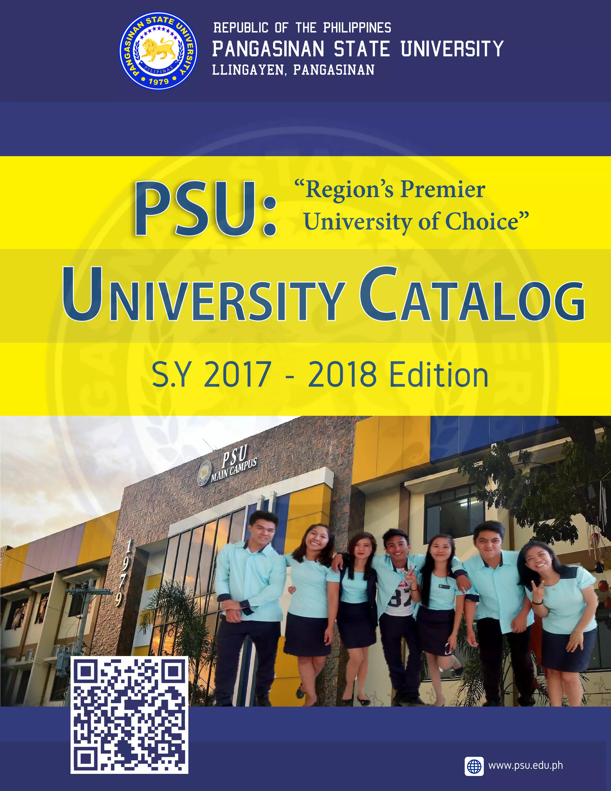 Pangasinan State University Catalog S.Y 20172018 PDF
