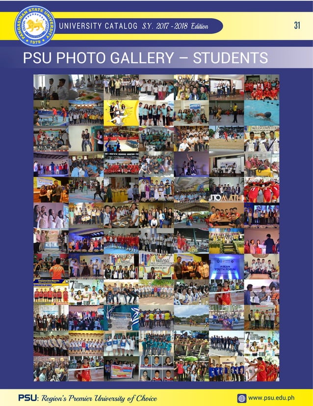 Pangasinan State University Catalog S.Y 20172018 PDF
