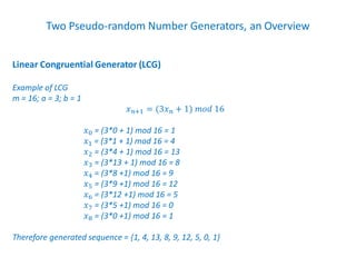 Two Pseudo-random Number Generators, an Overview | PDF