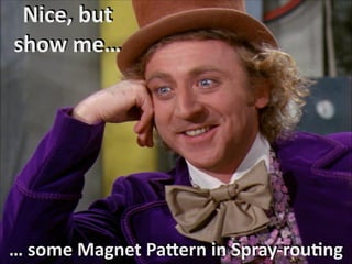 Nice,  but  
show  me…
…  some  Magnet  PaMern  in  Spray-­‐rou>ng  
 