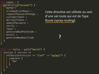 CeAe  direcLve  est  uLlisée  au  sein  
d'une  val  route  qui  est  de  Type  
Route  (spray-­‐rouLng).
?
 
