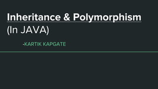 Inheritance and Polymorphism | PPT