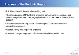 Persure Repote Example General principles of Periodic Safety Update Reports(PSUR)Psur by Julia ...