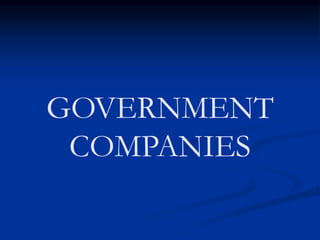 GOVERNMENT
COMPANIES
 