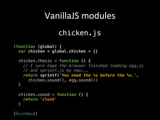 Turn your spaghetti code into ravioli with JavaScript modules | PDF