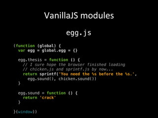 Turn your spaghetti code into ravioli with JavaScript modules | PDF