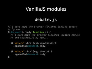 Turn your spaghetti code into ravioli with JavaScript modules | PDF